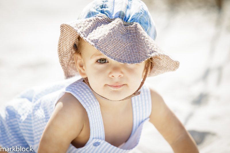 Beach portrait photo of a child on Naples beach by Mark Block Photography