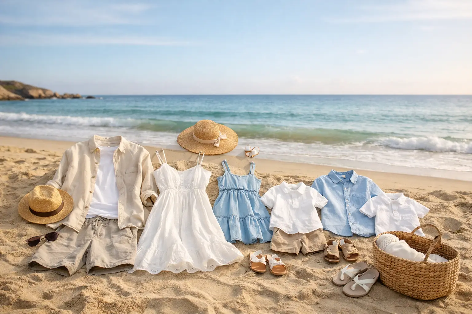 How to Coordinate Beach Photo Outfits